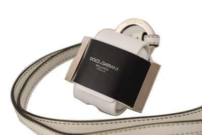 Shop Dolce & Gabbana Chic Leather Airpods Case In Women's Monochrome In Black/white