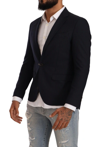 Domenico Tagliente Doico Tagliente Black Single Breasted One Button Suit Jacket In Black