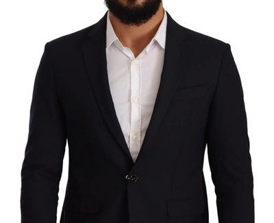Shop Domenico Tagliente Black Single Breasted One Button Suit Men's Jacket