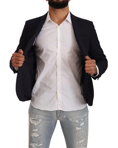 Domenico Tagliente Doico Tagliente Black Single Breasted One Button Suit Jacket In Black