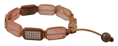 Shop Nialaya Multicolor Crystals Logo Embellished Adjustable Women's Bracelet