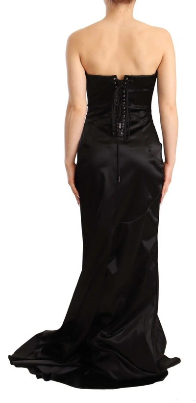 Shop Dolce & Gabbana Elegant Black Strapless Mermaid Women's Dress