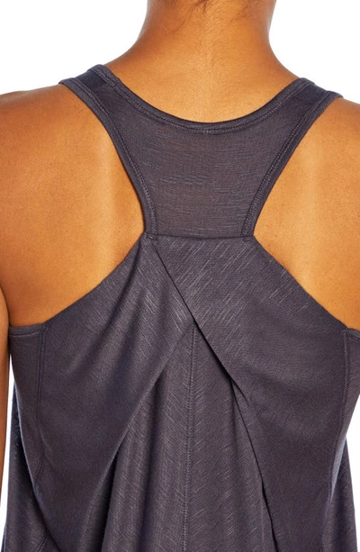 Shop Balance Collection Megan Gathered Back Tank Top In Graphite