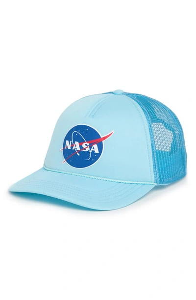 Shop American Needle Foamy Valin Nasa Trucker Hat In Sky Blue