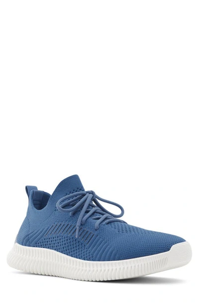 Shop Aldo Gilgai Knit Sneaker In Medium Blue