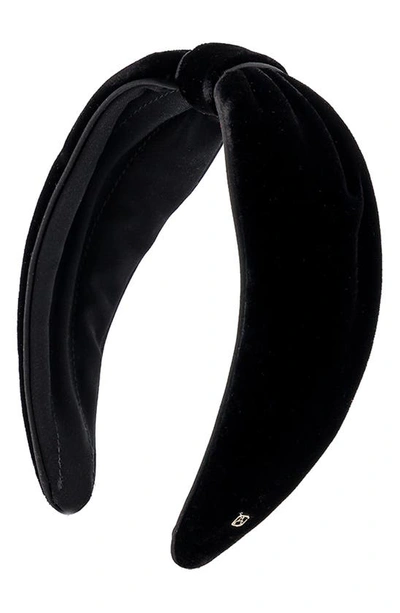 Shop Alexandre De Paris Bow Velvet Headband In Black