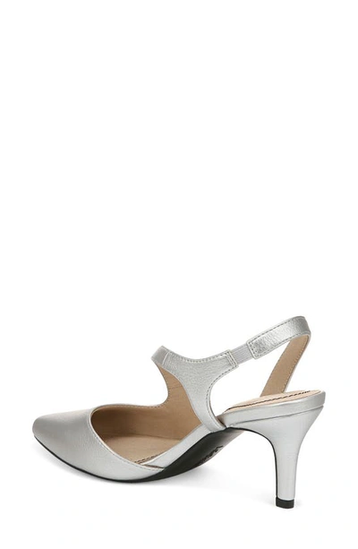 Shop Lifestride Santorini Asymmetric Pointed Toe Pump In Silver