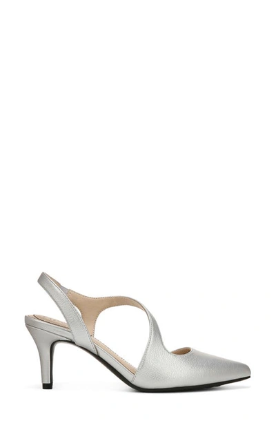 Shop Lifestride Santorini Asymmetric Pointed Toe Pump In Silver