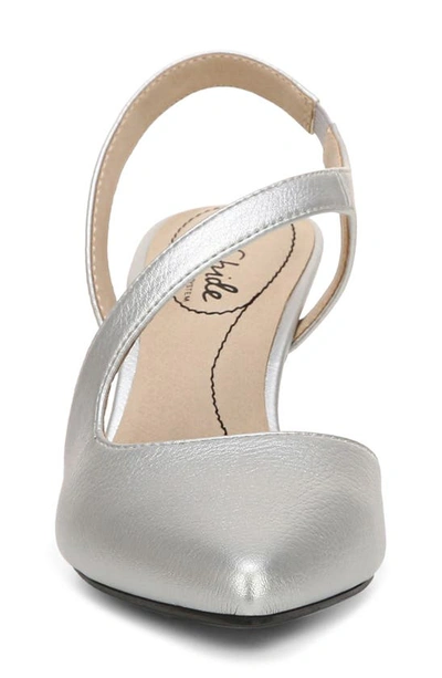 Lifestride Santorini Asymmetric Pointed Toe Pump In Silver