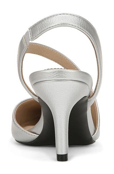 Shop Lifestride Santorini Asymmetric Pointed Toe Pump In Silver