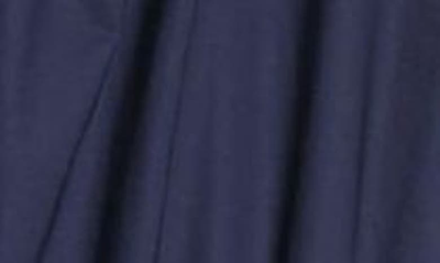 Shop Derek Lam 10 Crosby Tora Shirred Waist Cotton Dress In Navy