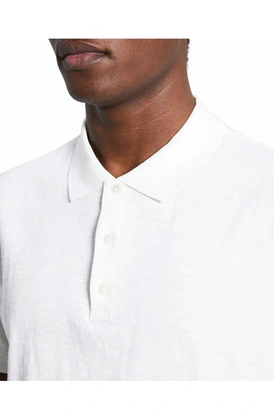 Theory Bron Polo In Cosmos Slub Cotton In White