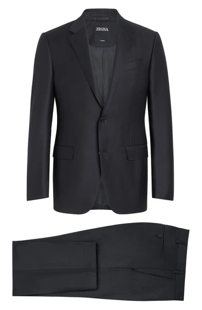 Zegna Luxury Tailoring Suit In Navy