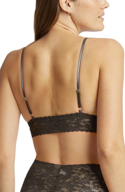 Hanky Panky Signature Lace Padded Bralette In Granite