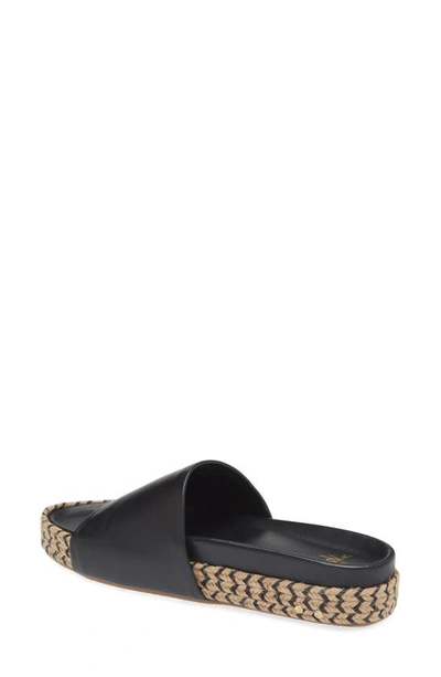 Shop Beek Pelican Jute Slide Sandal In Black/natural