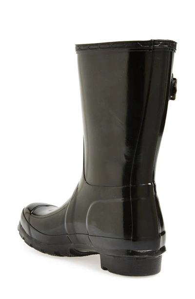 Shop Hunter 'original Short' Gloss Rain Boot In Black