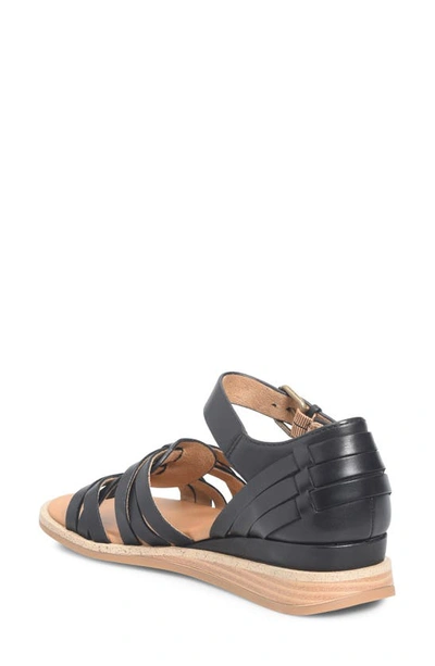 Comfortiva Marina Leather Sandal In Black
