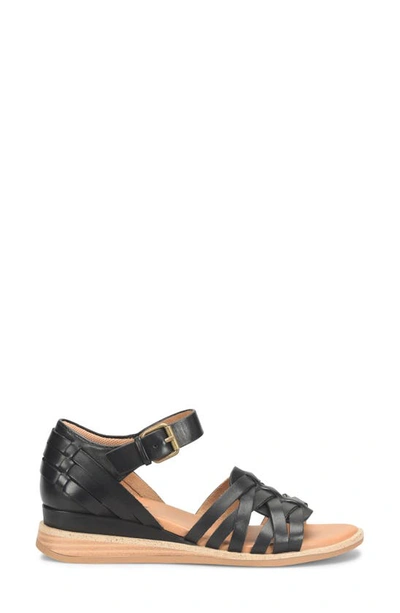 Comfortiva Marina Leather Sandal In Black