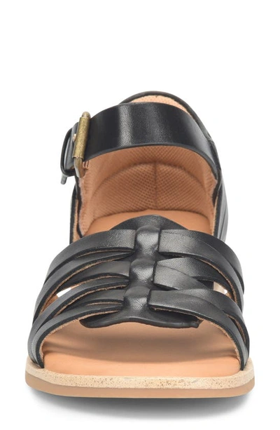 Comfortiva Marina Leather Sandal In Black