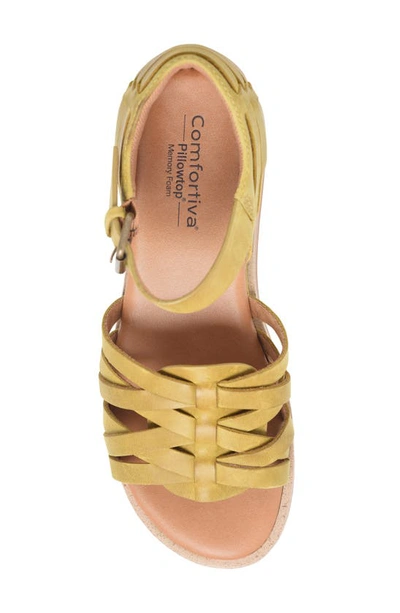 Shop Comfortiva Marina Wedge Sandal In Citron