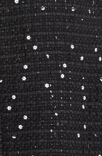 Shop Adam Lippes Crystal Detail Cotton Blend Tweed Skirt In Black
