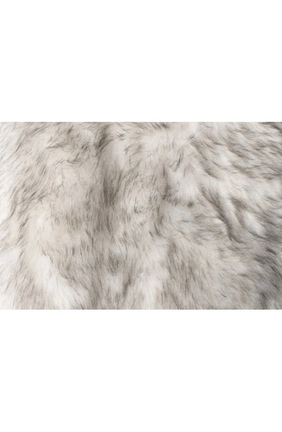 Shop Luxe Laredo Set Of 4 Faux Fur Seat Cushions In Gradient Grey