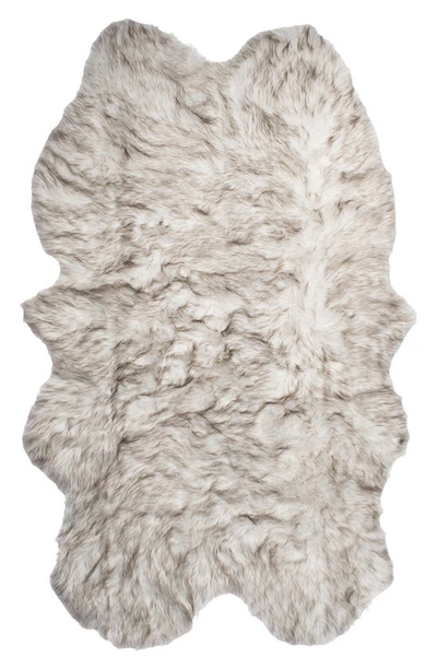 Shop Luxe Gordon Faux Shearling Rug In Gradient Chocolate