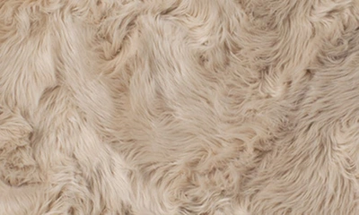 Shop Luxe Arlington Circular Faux Fur Rug In Taupe
