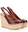 VALENTINO GARAVANI Valentino Garavani Leather espadrille wedge sandals