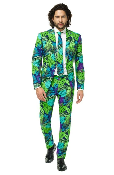 Opposuits Juicy Jungle Trim Fit Two-piece Suit With Tie In Miscellaneous