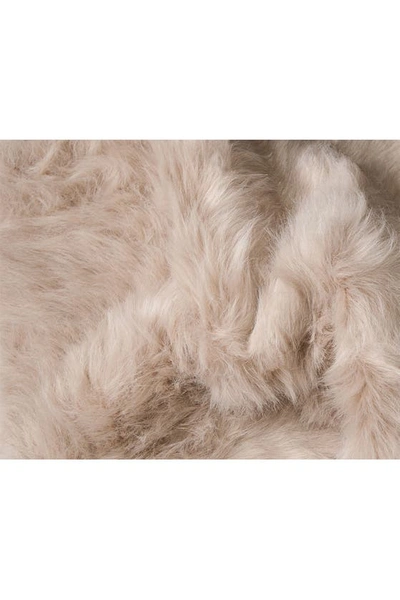 Luxe Hudson Faux Fur Rug In Taupe