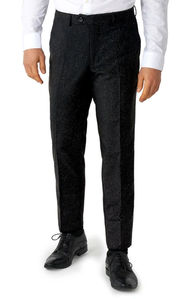 Shop Opposuits Glizy Glitter Two Button Notch Lapel Suit In Black