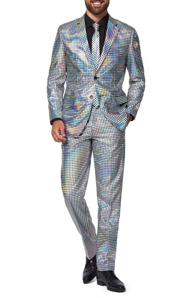 Shop Opposuits Disco Baller Two Button Notch Lapel Suit In Grey