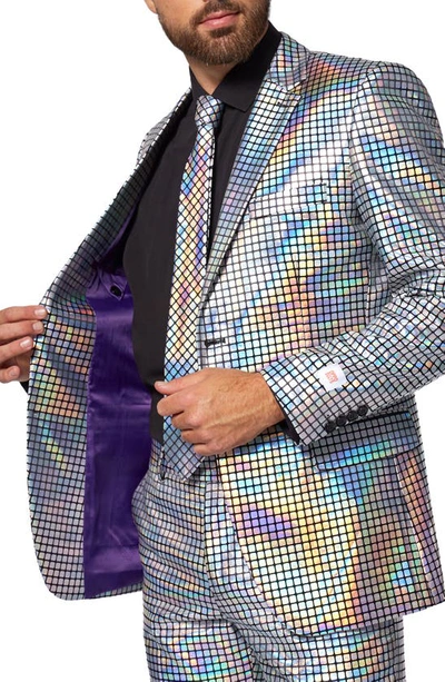 Shop Opposuits Disco Baller Two Button Notch Lapel Suit In Grey