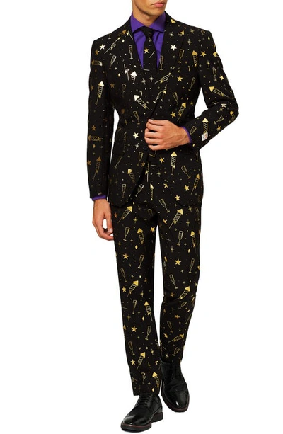 Shop Opposuits Fancy Fireworks 2-piece Suit Set In Black