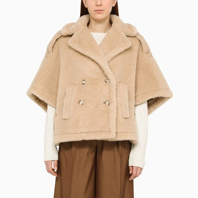 Shop Max Mara Cape Beige En Teddy