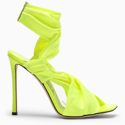 Shop Jimmy Choo Neoma 11 Neon Yellow Sandal In Green