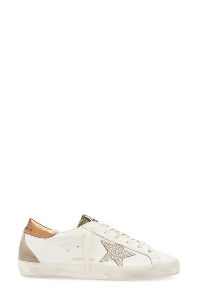 Shop Golden Goose Super-star Low Top Sneaker In White/ Crystal/ Rus/ Taupe