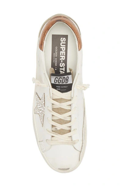 Shop Golden Goose Super-star Low Top Sneaker In White/ Crystal/ Rus/ Taupe