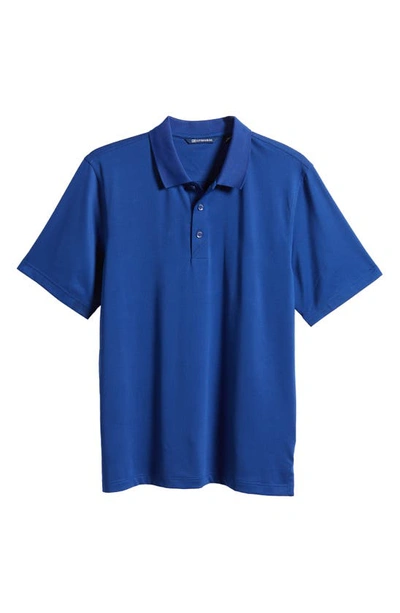 Shop Cutter & Buck Forge Drytec Solid Performance Polo In Tour Blue