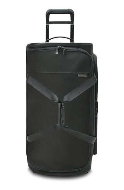 Shop Briggs & Riley Medium Baseline 2-wheel Duffle Bag In Black