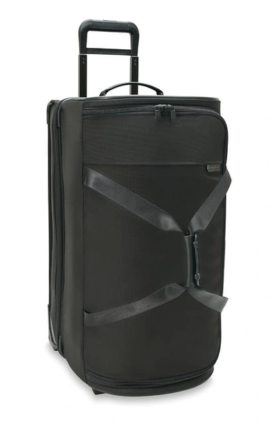 Shop Briggs & Riley Medium Baseline 2-wheel Duffle Bag In Black