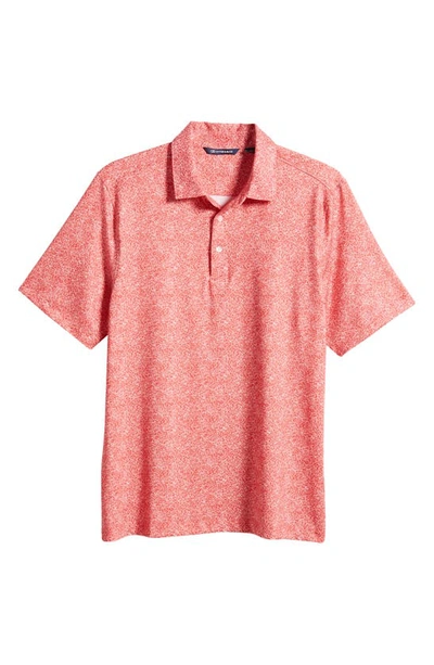 Cutter & Buck Pike Constellation Print Performance Polo In Red