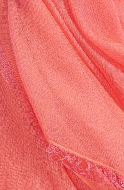 Shop Nordstrom Modal & Silk Scarf In Pink Wildflower Combo