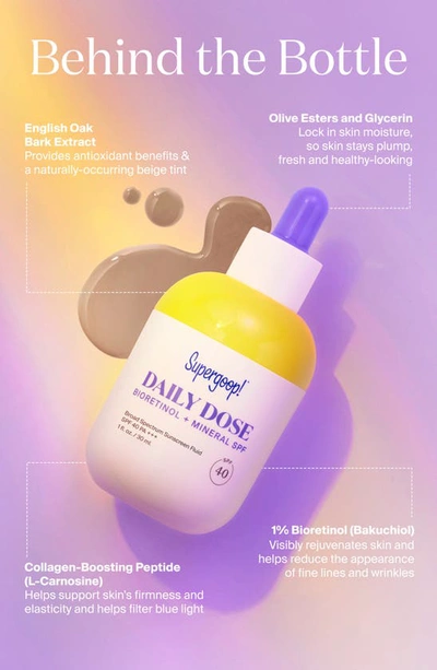 Supergoop ! Daily Dose Bioretinol + Mineral Spf 40 With Bakuchiol 1 oz / 30 ml
