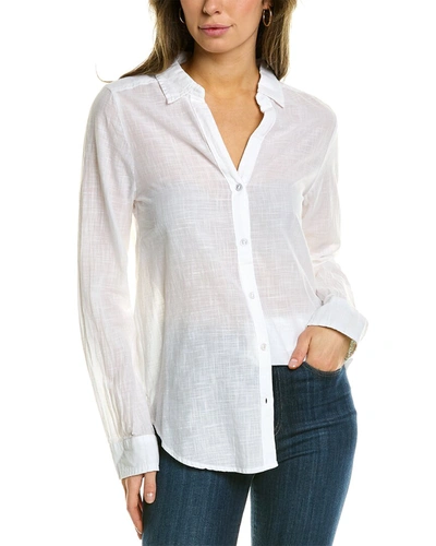 Shop Michael Stars Joanna Button-down Shirt In White