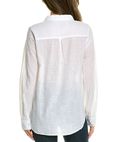 Shop Michael Stars Joanna Button-down Shirt In White