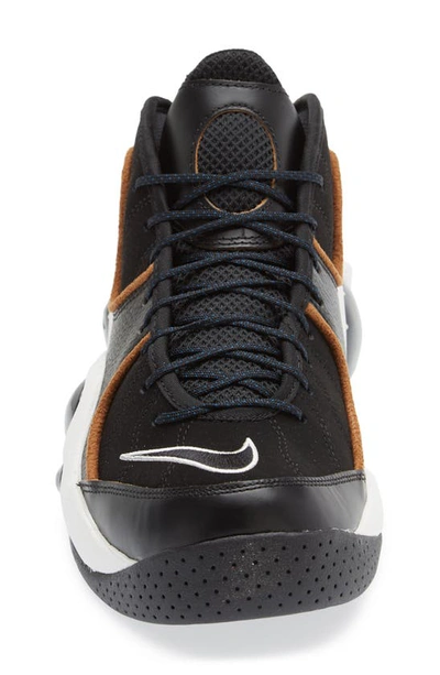 Shop Nike Air Zoom Flight 95 Basketball Sneaker In Black/ Valerian Blue/ Brown