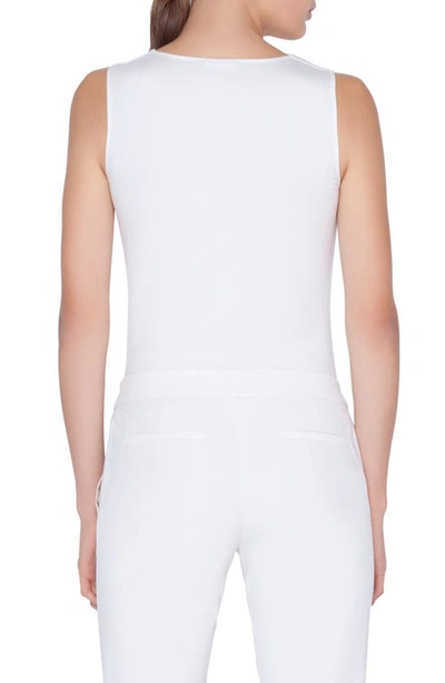 Shop Akris Punto Square Neck Jersey Tank In Crema