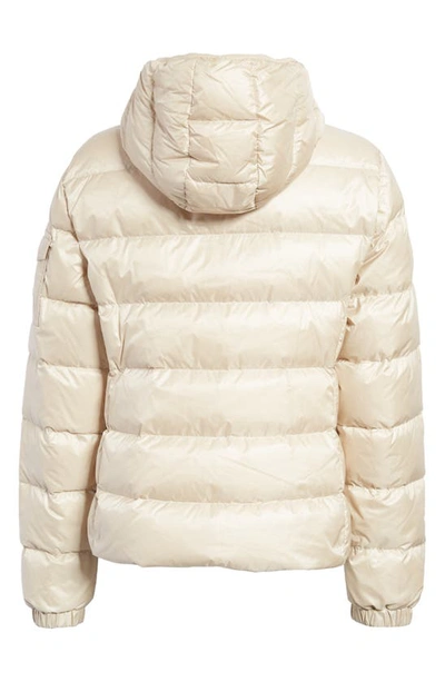 Shop Moncler Gles Recycled Nylon Down Jacket In Beige